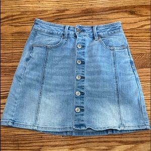 Jean button down skirt